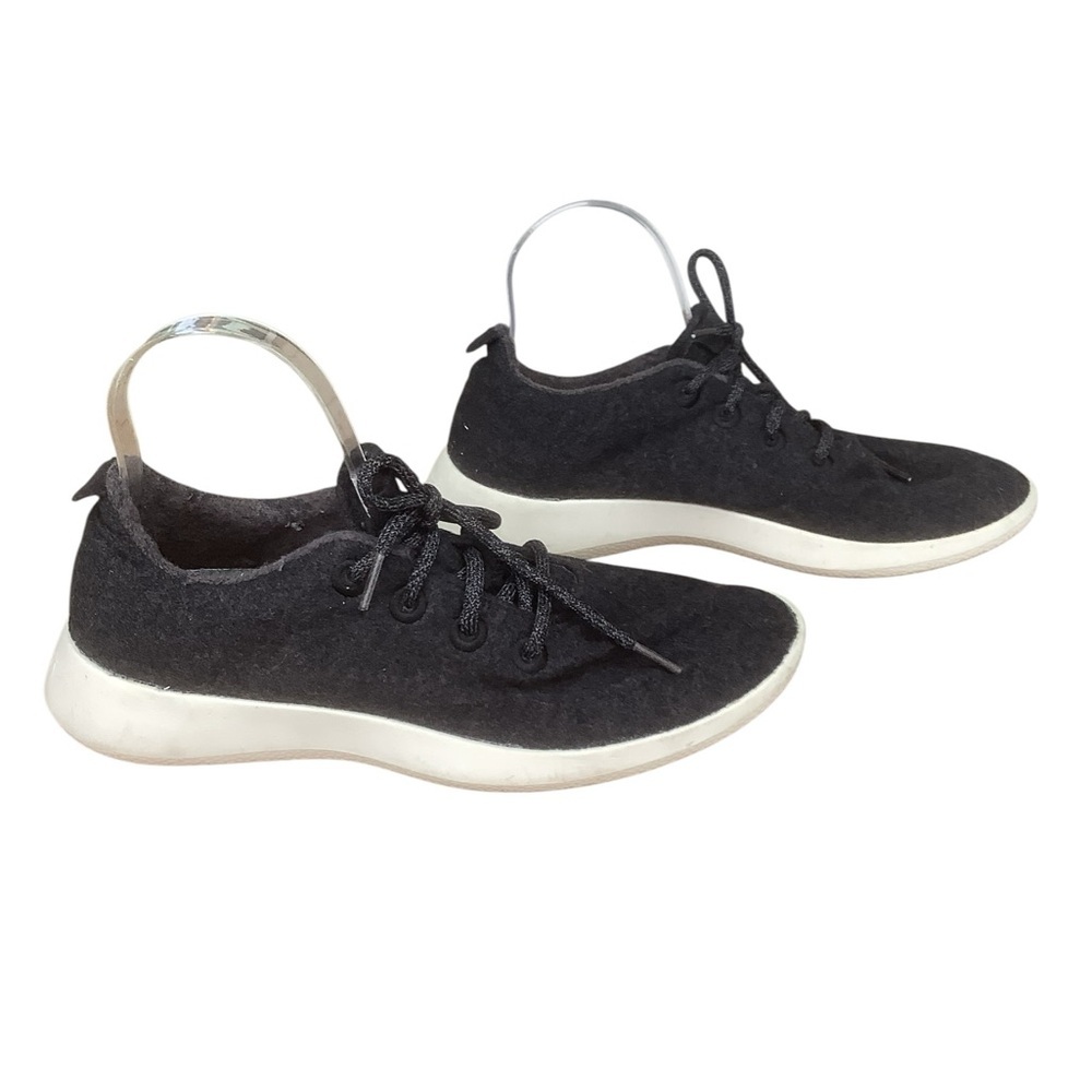 Allbirds Wool Runners Black Lace-Up Sneakers Size 9 M Lightweight Comfort - Picture 6 of 9